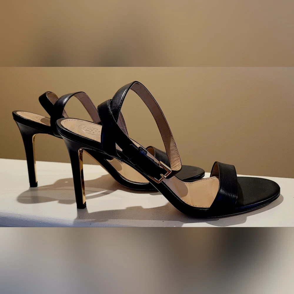 Tory Burch Strappy Black Heels 👠 - Picture 2 of 7